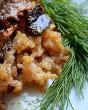 Рис с сушеными грибами