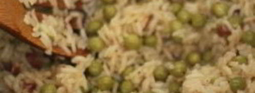 рис с зеленым горошком и миндалем. Шаг 6