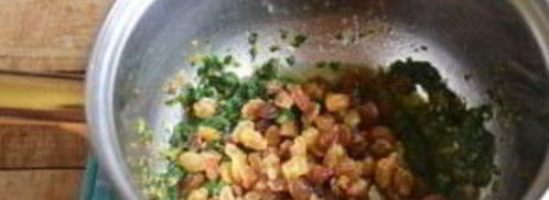 рис со шпинатом и изюмом. Шаг 7