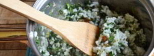 рис со шпинатом и изюмом. Шаг 8