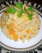 Рис, тушенный с мясом и овощами