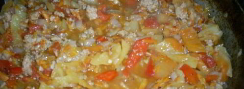 рис, тушенный с мясом и овощами. Шаг 3