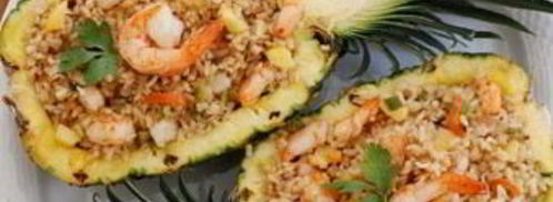 тайский рис с креветками в ананасе. Шаг 7