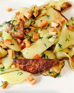 Жареная картошка с колбасой