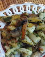 Жареная картошка с сушеными грибами