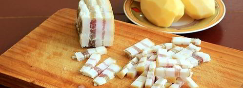 жареная картошка со шкварками. Шаг 4