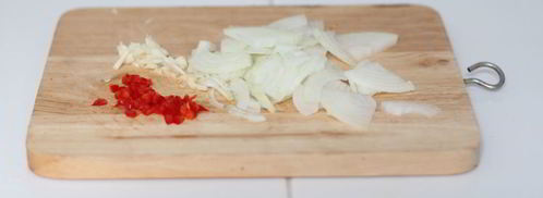 жареный рис с фасолью и грибами. Шаг 2