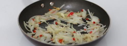 жареный рис с фасолью и грибами. Шаг 3