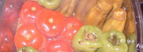 долма из баклажан, помидоров и перца. Шаг 9