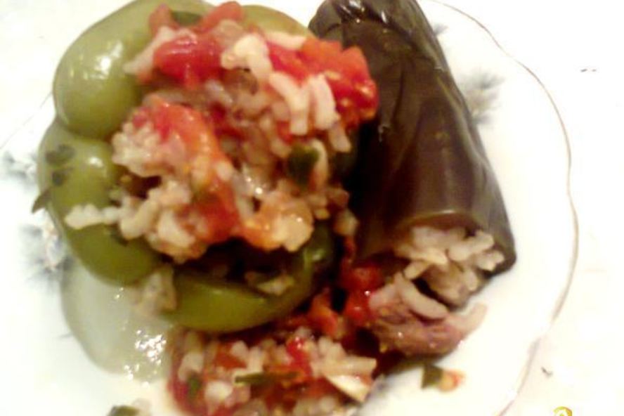 Рецепт долма с баклажаном и болгарским перцем