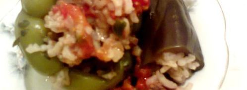 долма с баклажаном и болгарским перцем. Шаг 13