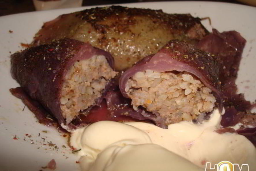 Рецепт голубцы из красной капусты