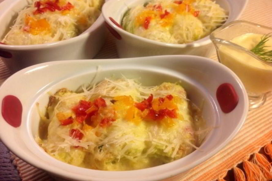 Рецепт голубцы с кускусом и семгой