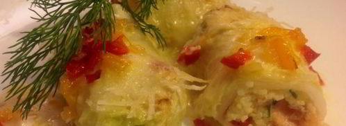 голубцы с кускусом и семгой. Шаг 16