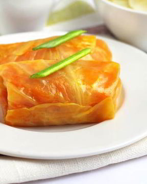 Голубцы с лососем и овощами