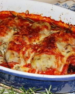 Голубцы с отрубями, гречей и горгонзолой