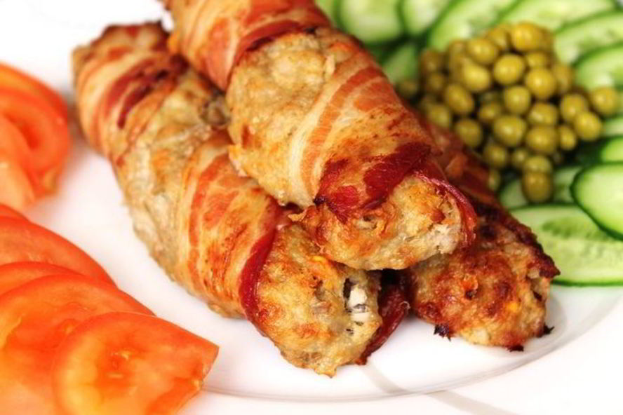 Рецепт кебаб — ленивые голубцы в беконе