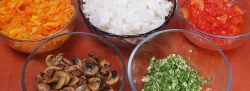 постные голубцы с овощами и шампиньонами. Шаг 4