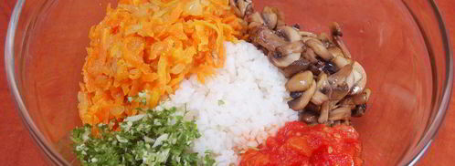 постные голубцы с овощами и шампиньонами. Шаг 5