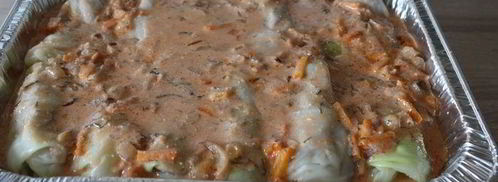 запеченные голубцы в кетчупе и сметане. Шаг 11