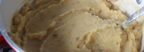 горохово-картофельное пюре с жареным луком. Шаг 6