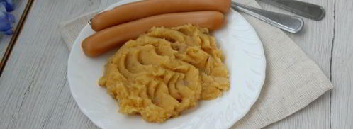 горохово-картофельное пюре с жареным луком. Шаг 7