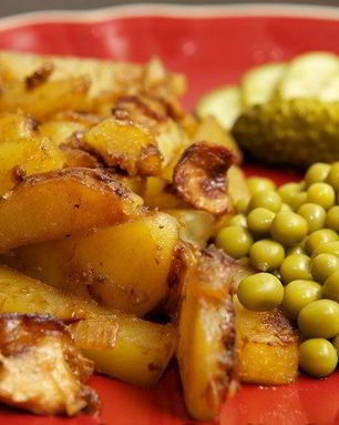 Белые грибы с картошкой