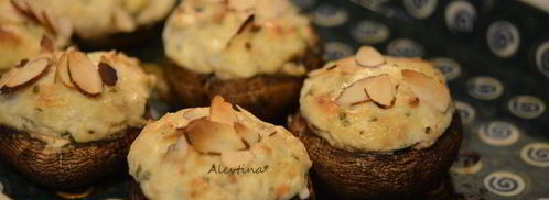 фаршированные грибы с крабовым соусом. Шаг 6