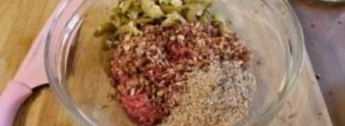 фаршированные грибы с оливками и орехами. Шаг 3