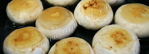 фаршированные шампиньоны с фаршем. Шаг 6