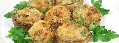 фаршированные шампиньоны с фаршем. Шаг 11