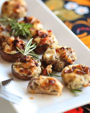 Фаршированные сыром грибы