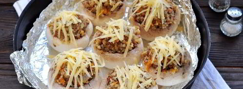 грибы, фаршированные гречкой. Шаг 9