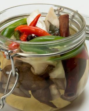 Грибы по-корейски с перцем