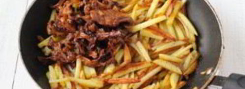 грибы сушеные жареные. Шаг 8