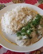 Грибы, тушенные со сливками