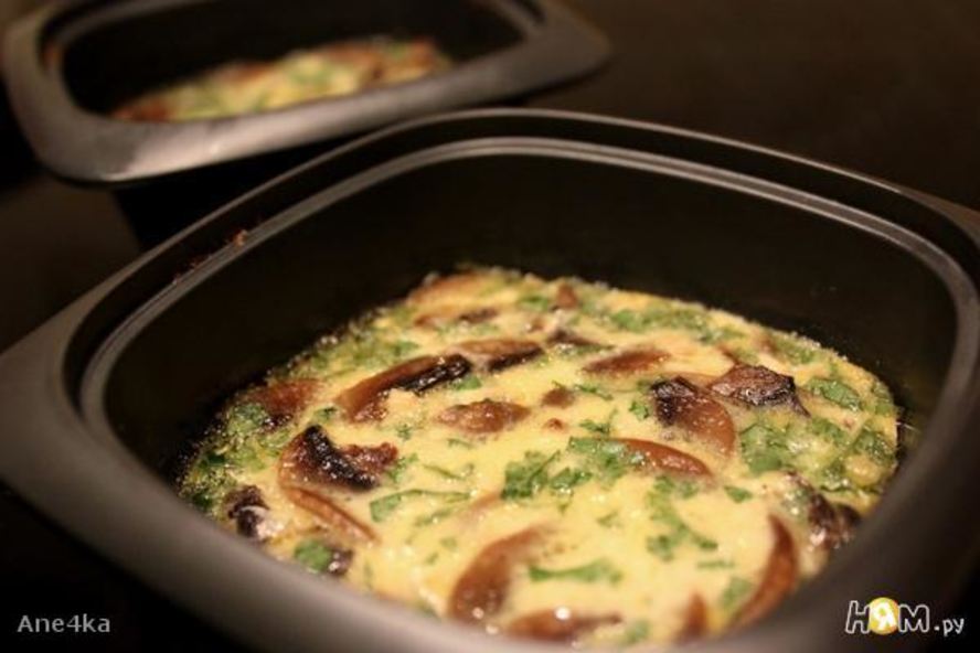 Рецепт грибов в сливочного заливке