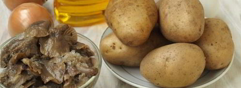 лисички с картошкой в духовке. Шаг 2