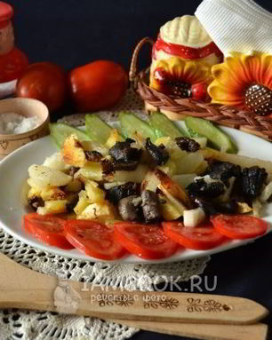 Подосиновики жареные с картошкой