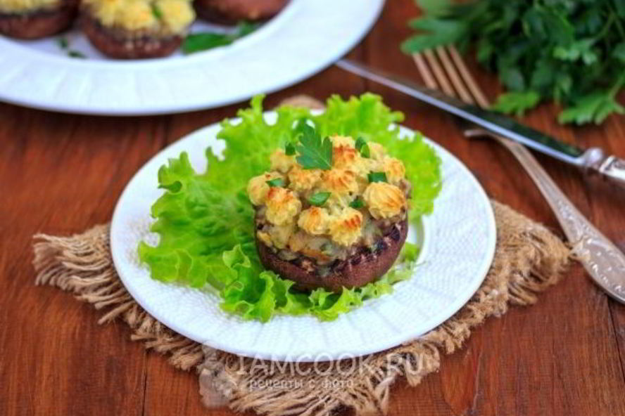 Рецепт постные фаршированные шампиньоны