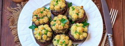 постные фаршированные шампиньоны. Шаг 17