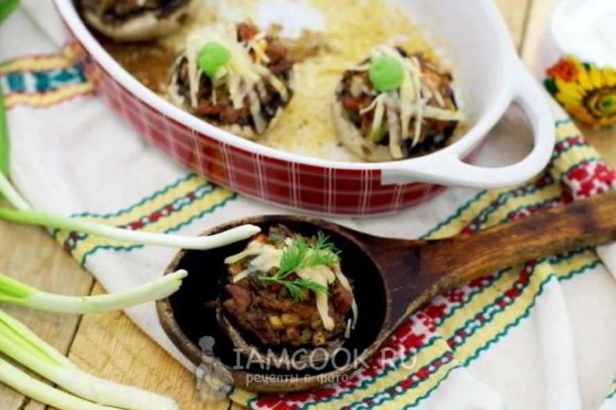 Рецепт шампиньоны фаршированные мясом
