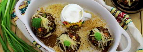 шампиньоны фаршированные мясом. Шаг 11