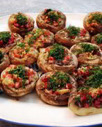 Шампиньоны фаршированные запеченные в духовке