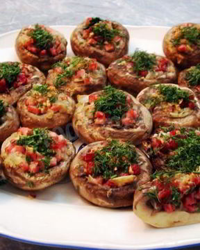 Шампиньоны фаршированные запеченные в духовке