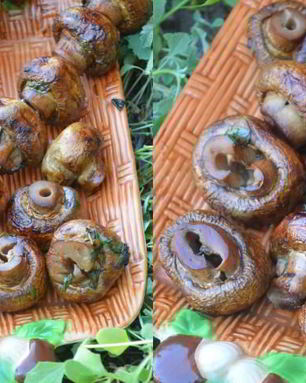 Шампиньоны на мангале