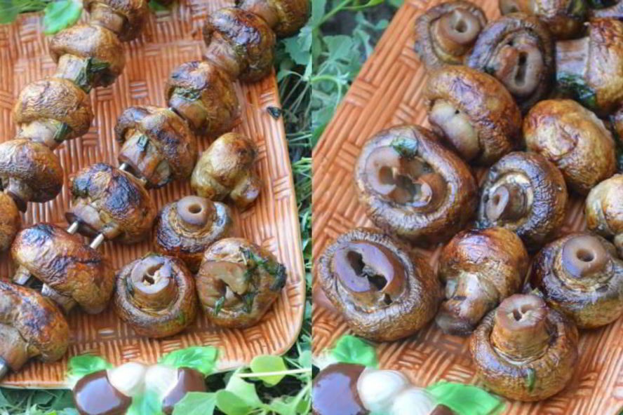 Рецепт шампиньоны на мангале