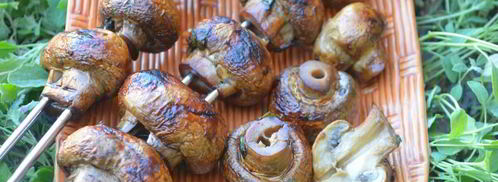 шампиньоны на мангале. Шаг 4