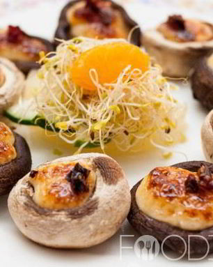 Шампиньоны с плавленым сыром