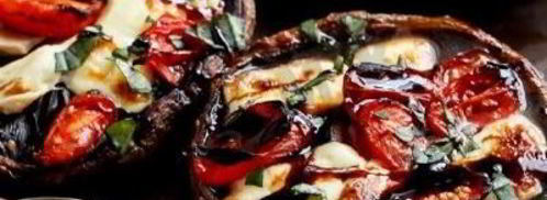 шампиньоны с помидорами и чесночным маслом. Шаг 3